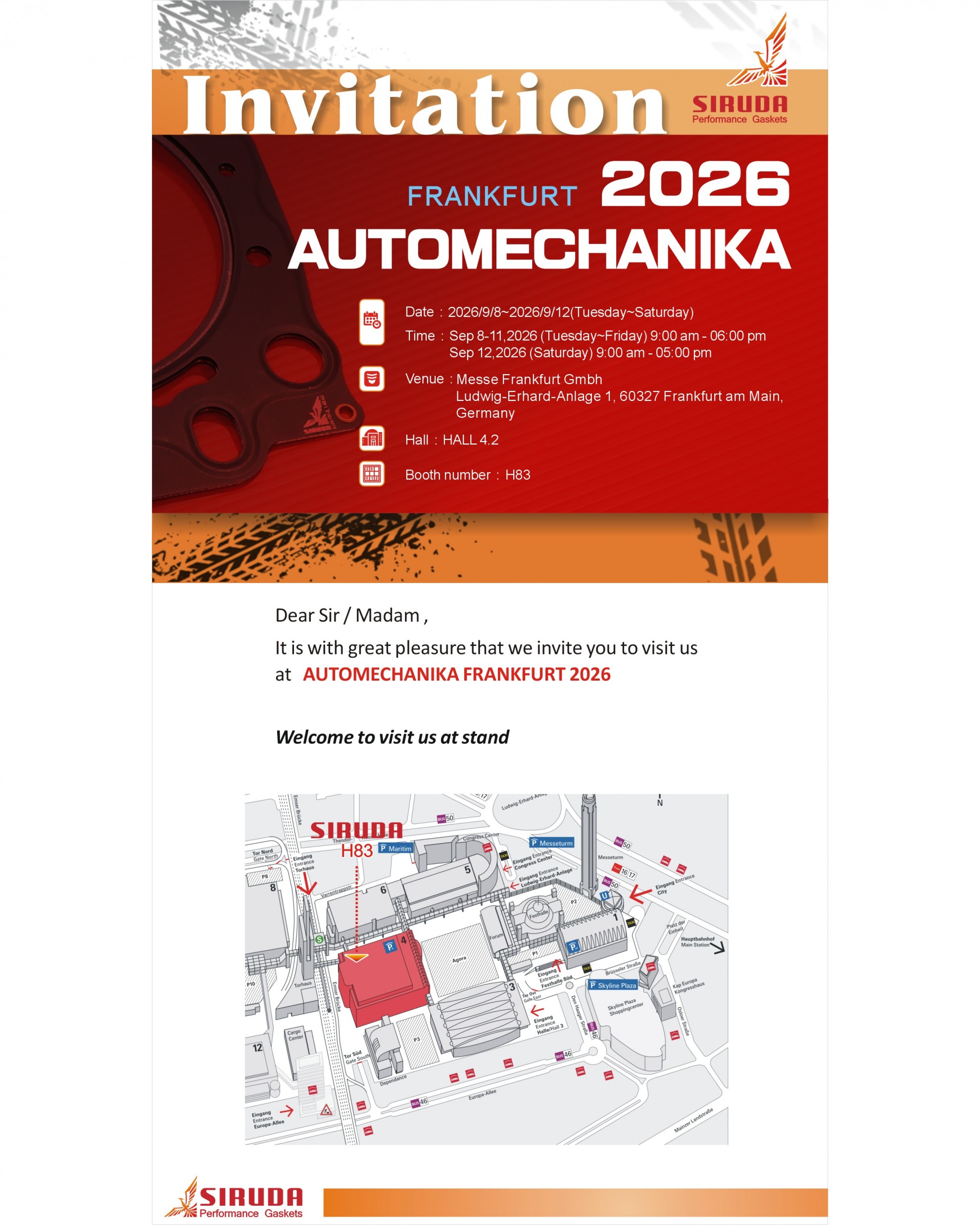 2026 Automechanika Frankfurt Show 2026/09/08~09/12